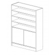 Bookshelf with Bottom 2 door Cupboard 